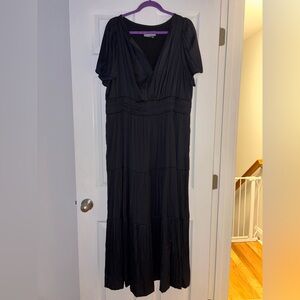 Anthropologie Somerset Black Maxi Dress 1X